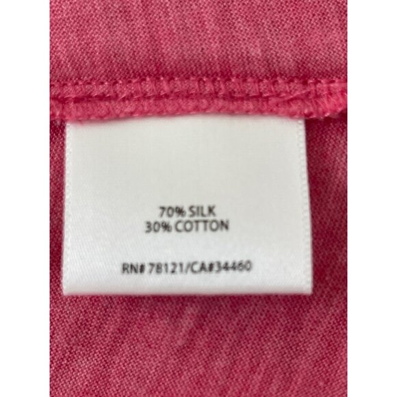 Eileen Fisher Silk Tank Top size XS 70% Silk 30% Cotton Pink Scoop‎ Neck - Picture 5 of 7